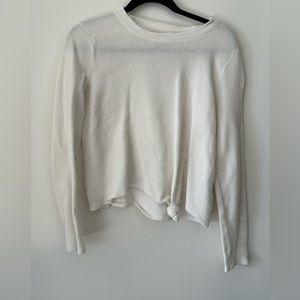 Madewell Tie Front, Ribbed Long Sleeve